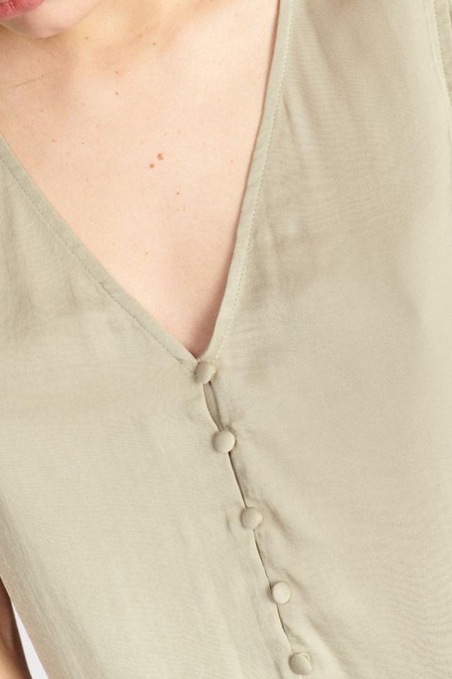 Top Juana kaki clair