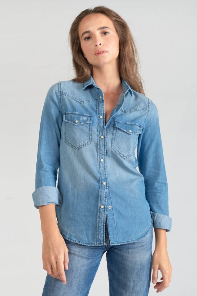 Chemise en jeans Juanita bleu clair