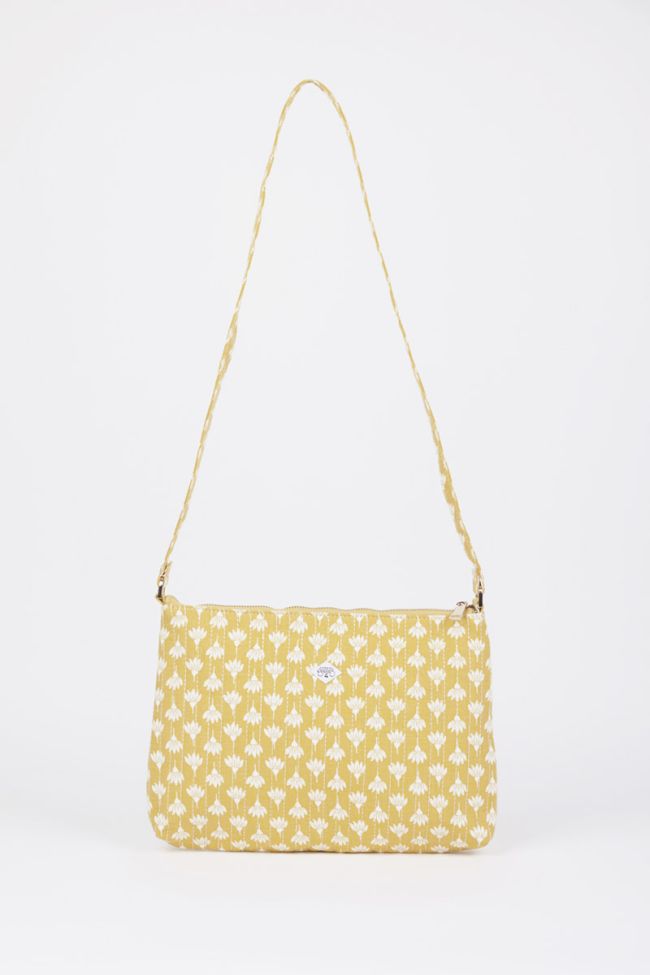 Sac à bandoulière Lauri jaune à motif floral