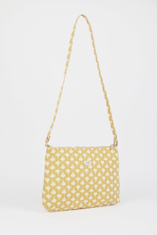 Sac à bandoulière Lauri jaune à motif floral
