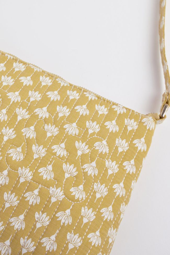 Sac à bandoulière Lauri jaune à motif floral