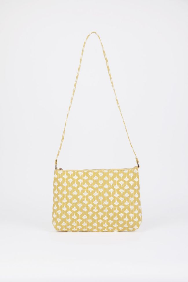 Sac à bandoulière Lauri jaune à motif floral