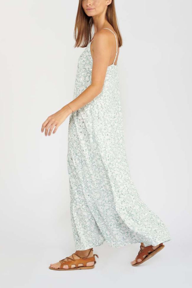 Robe longue Lena à motif fleuri