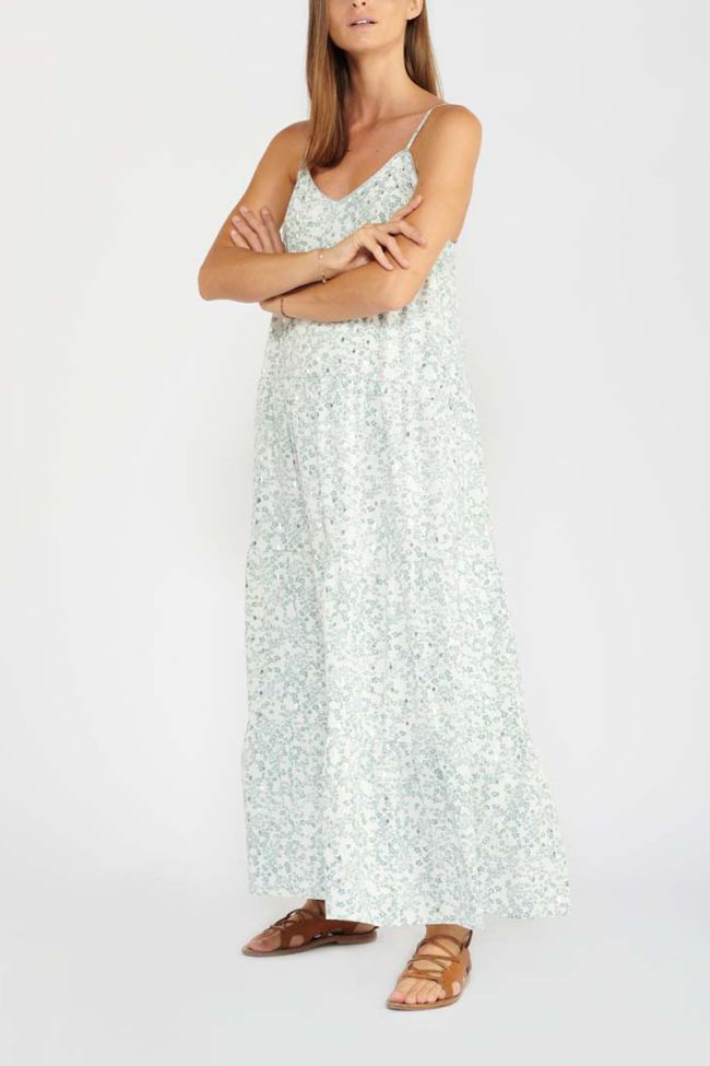 Robe longue Lena à motif fleuri