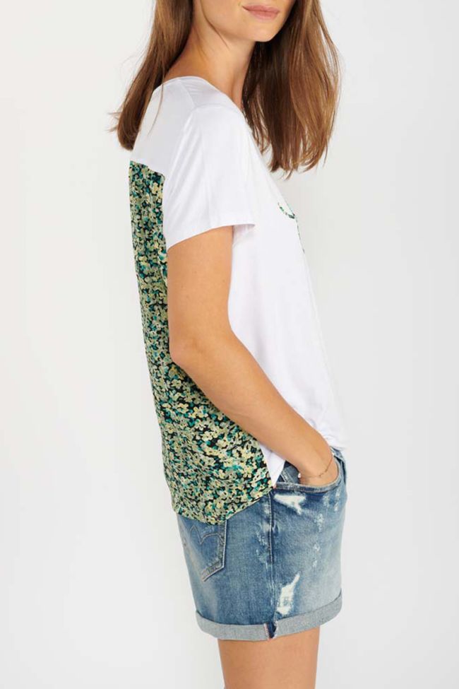 T-shirt Lilia imprimé jaune-vert