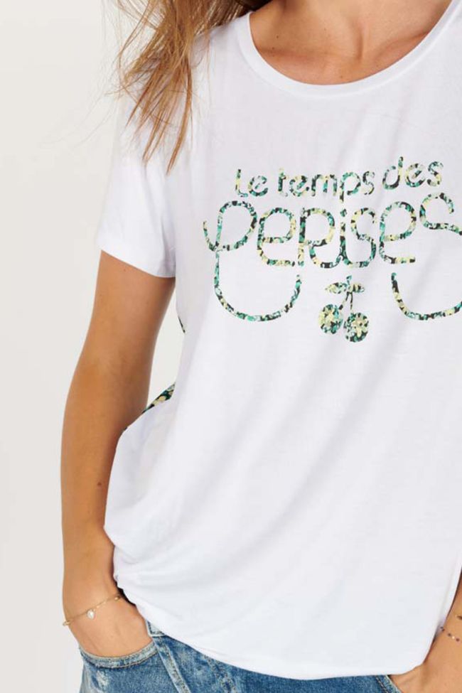 T-shirt Lilia imprimé jaune-vert