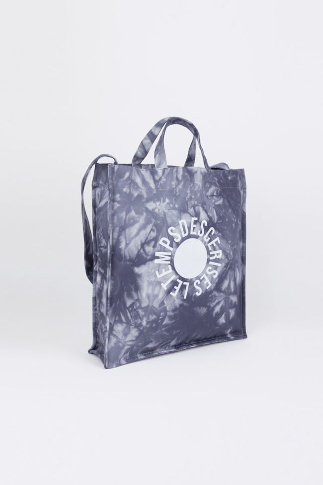 Sac de shopping Lina tie and dye bleu gris