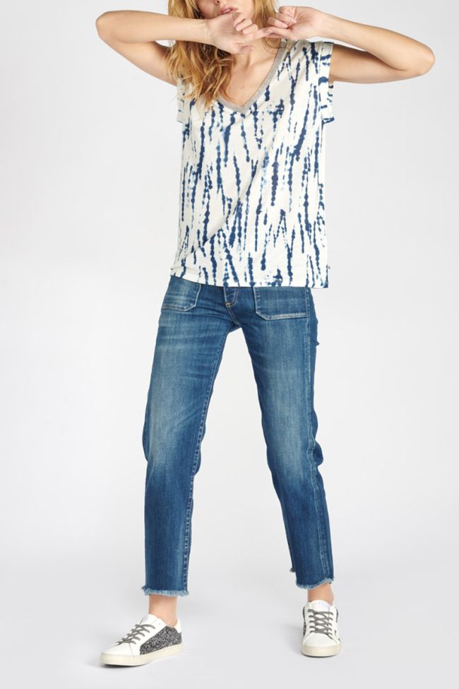 Top Mar tie and dye bleu