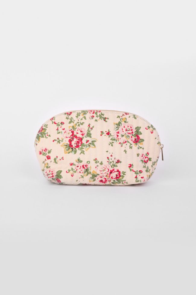 Trousse de toilette Mary à motif fleuri rose