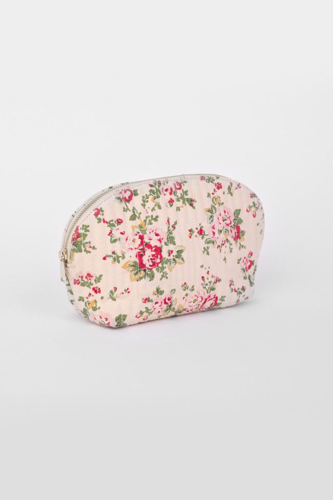 Trousse de toilette Mary à motif fleuri rose