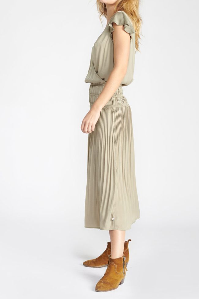 Robe longue Mayas kaki clair 