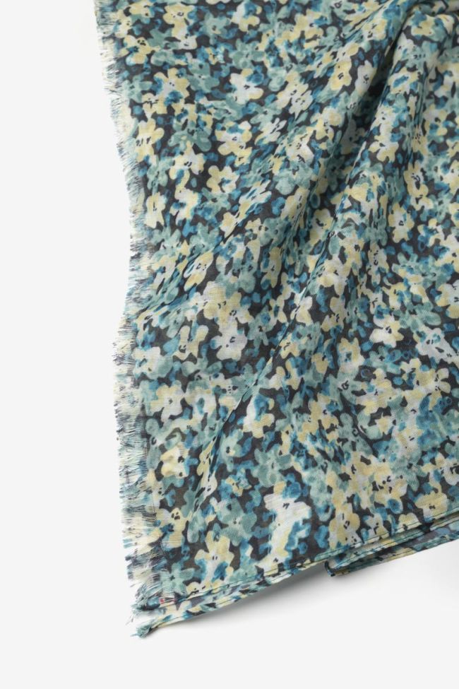 Foulard Ricolo à motif fleuri jaune-vert