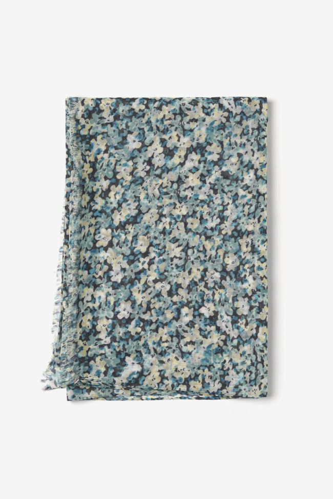 Foulard Ricolo à motif fleuri jaune-vert