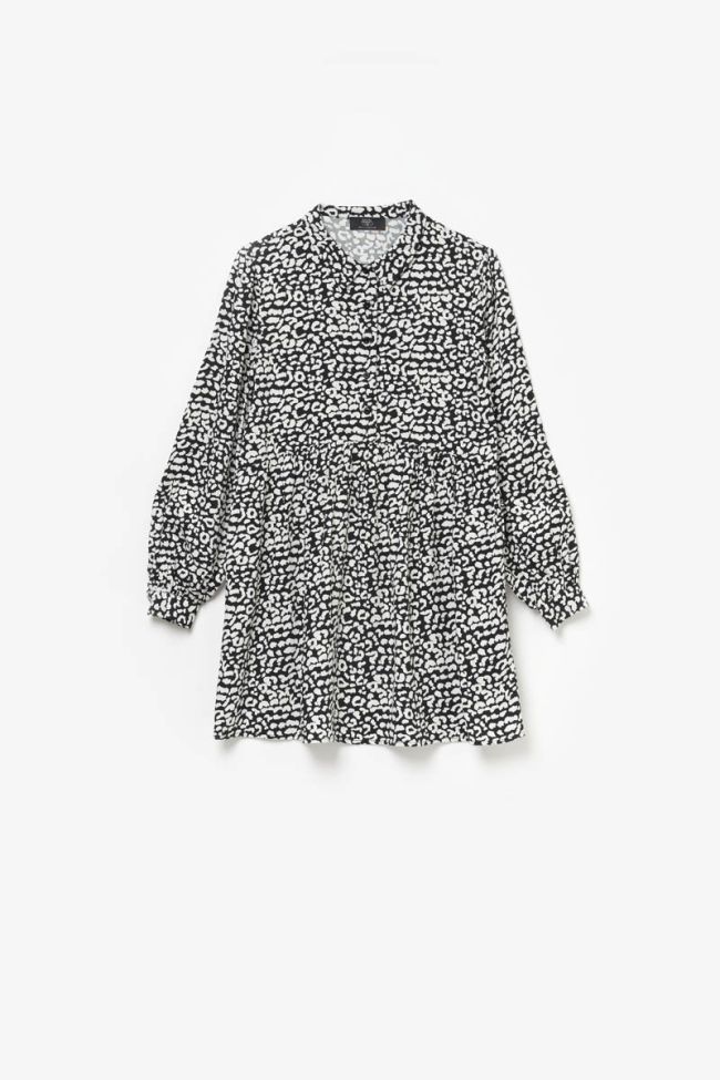 Robe Abyssgi à motif léopard noir