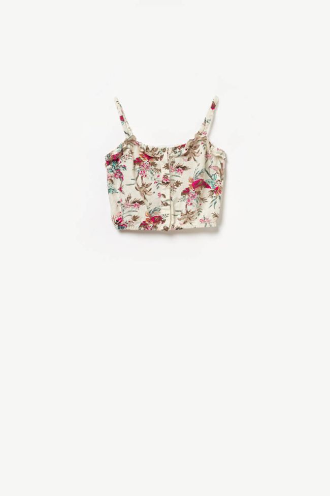 Top court Itzagi à motif tropical