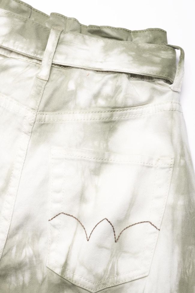 Jeans Milina loose taille haute tie and dye kaki