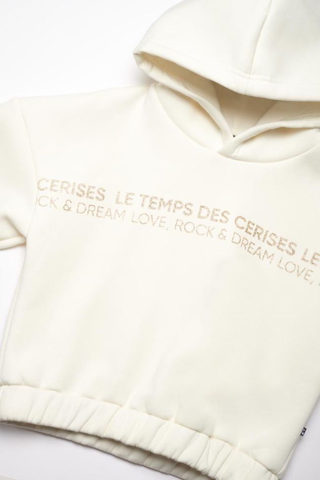 Sweat à capuche Naturgi écru