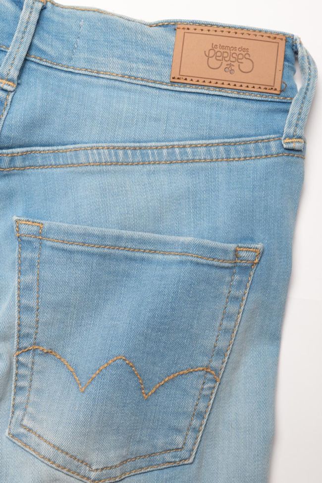 Jeans power skinny taille haute bleu N°5