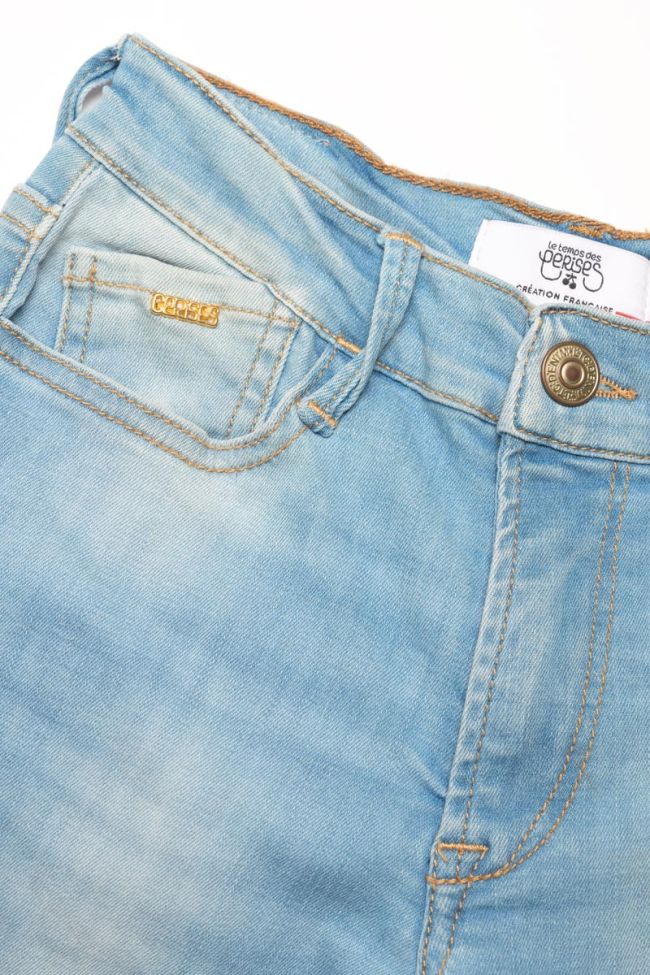 Jeans power skinny taille haute bleu N°5