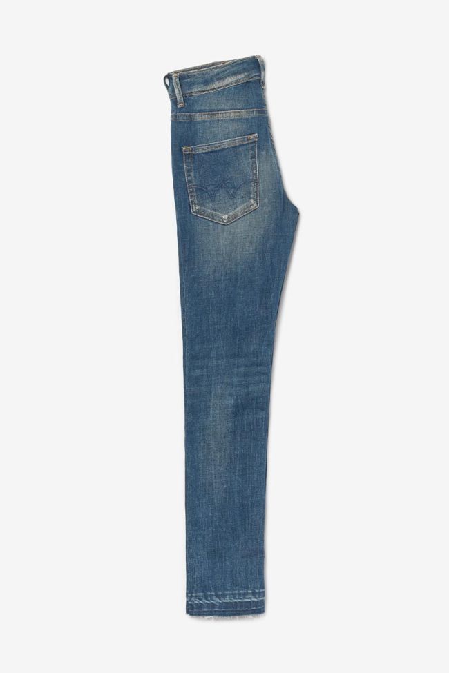 Jeans power skinny taille haute 7/8ème vintage bleu N°2
