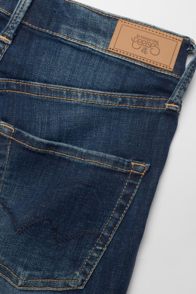 Jeans power skinny taille haute vintage bleu N°2