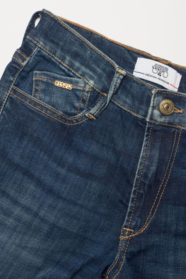 Jeans power skinny taille haute vintage bleu N°2