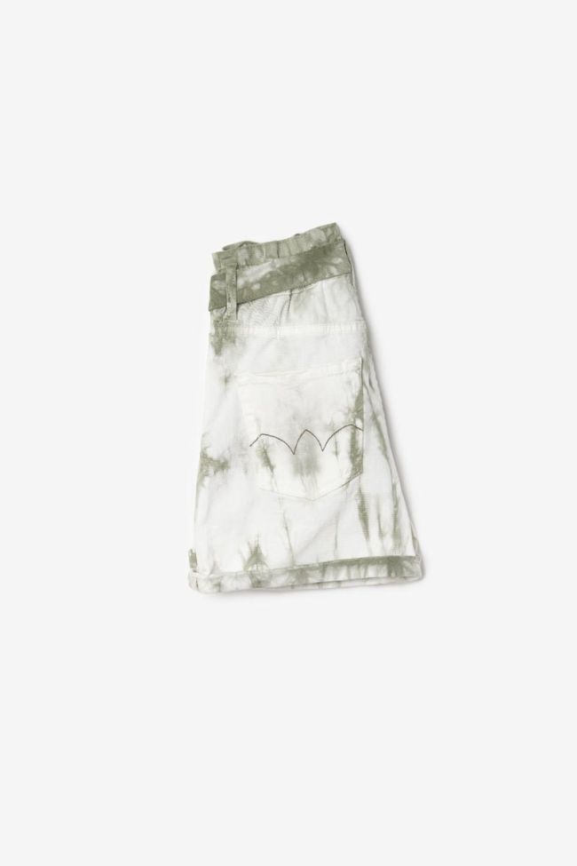 Short taille haute Thyla tie and dye kaki