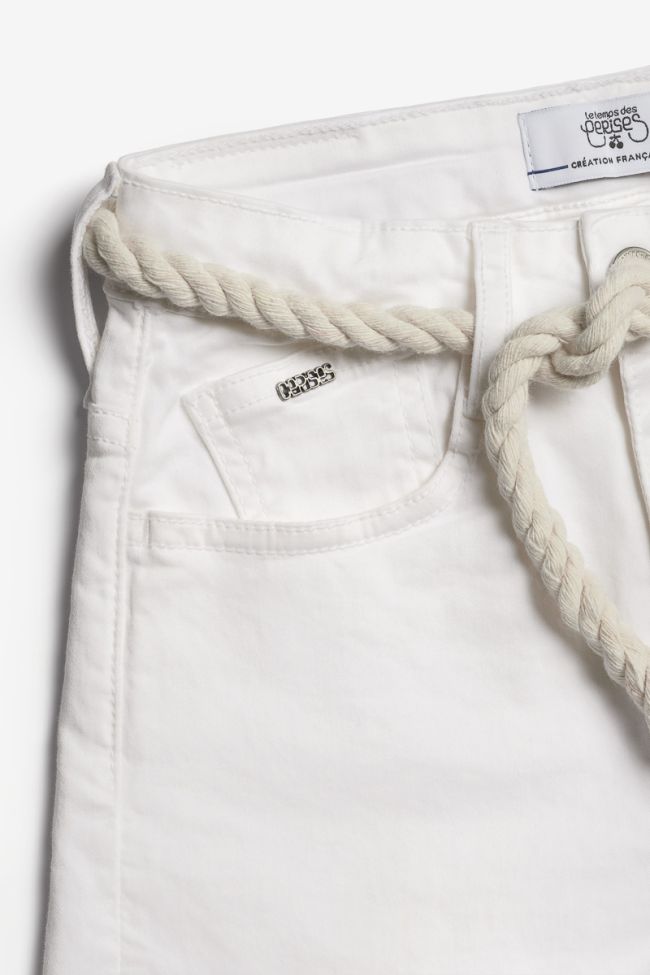 Short Tiko taille haute blanc