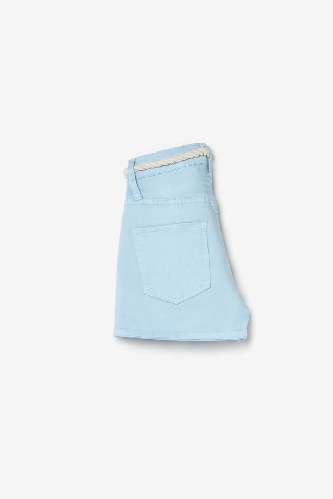 Short Tiko taille haute bleu ciel