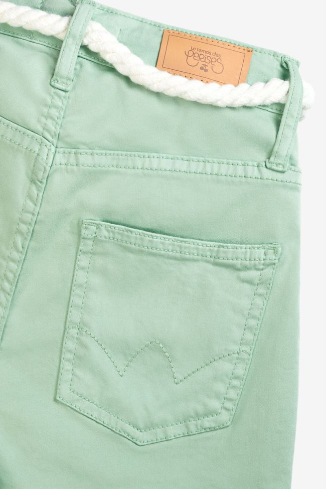 Short Tiko taille haute vert d'eau