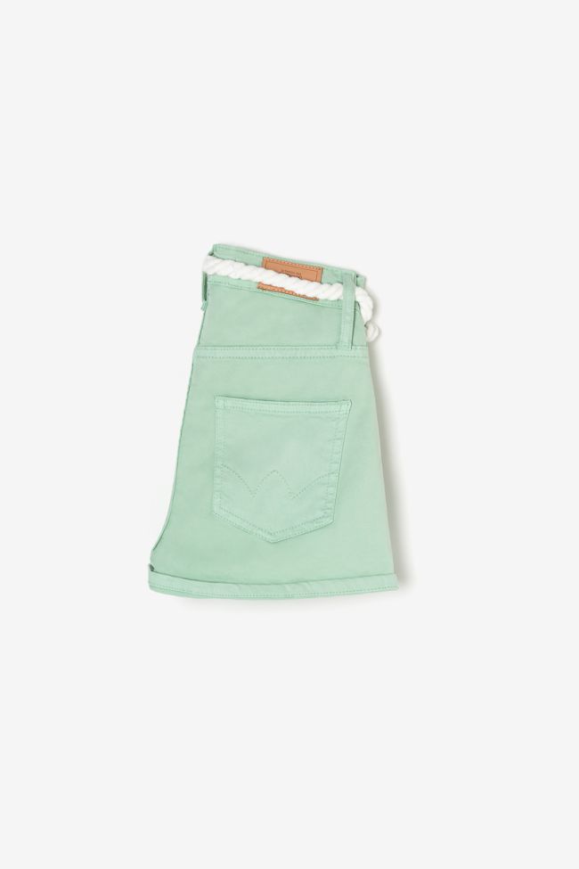 Short Tiko taille haute vert d'eau