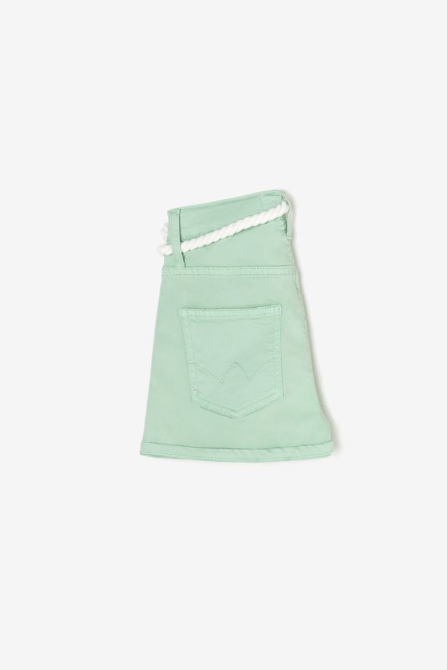 Short Tiko taille haute vert d'eau