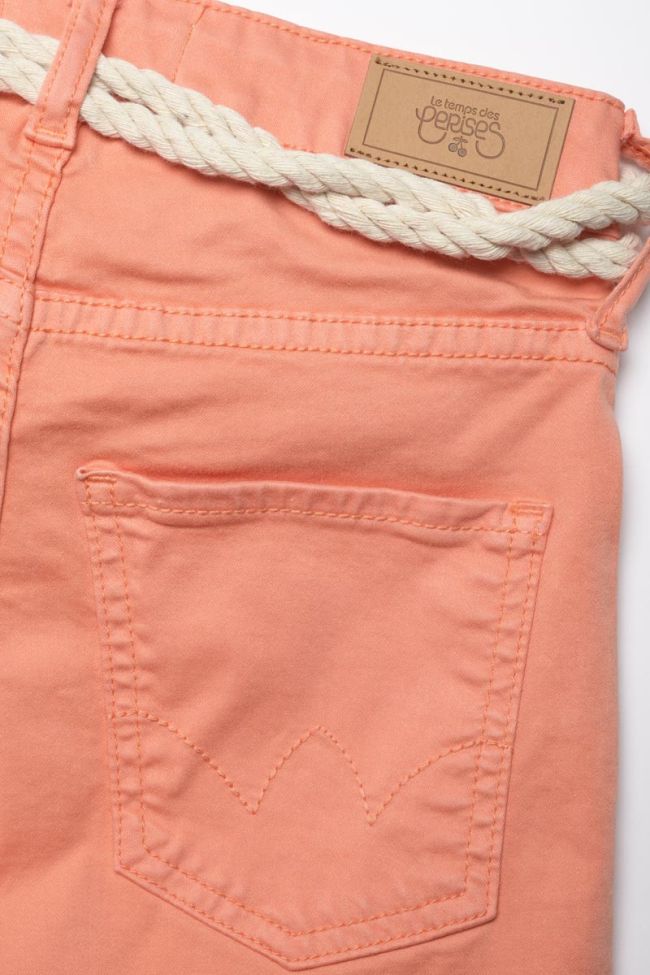 Short Tiko taille haute corail