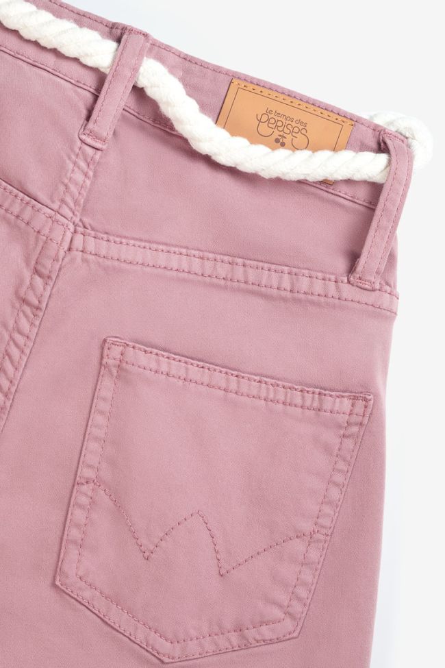 Short Tiko taille haute rose poudré