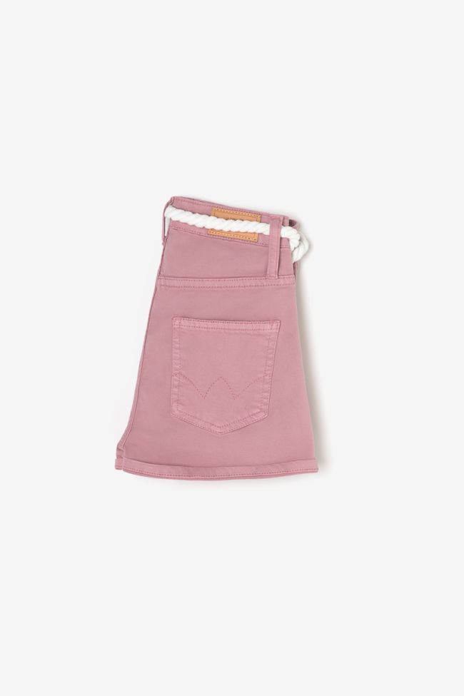 Short Tiko taille haute rose poudré