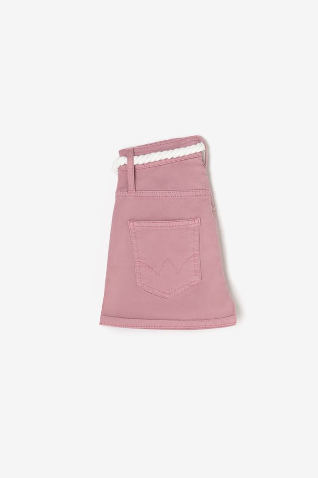 Short Tiko taille haute rose poudré