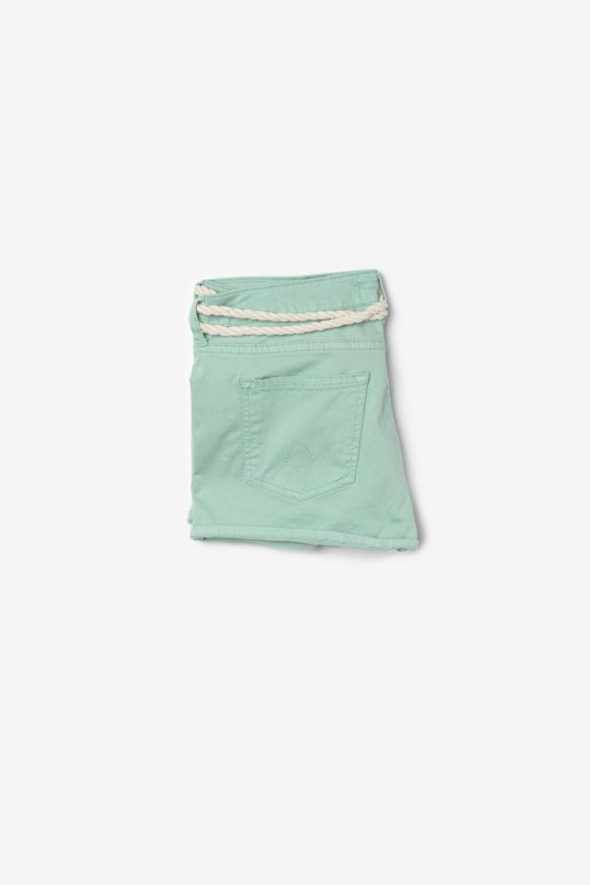 Short Tiko taille haute vert d'eau