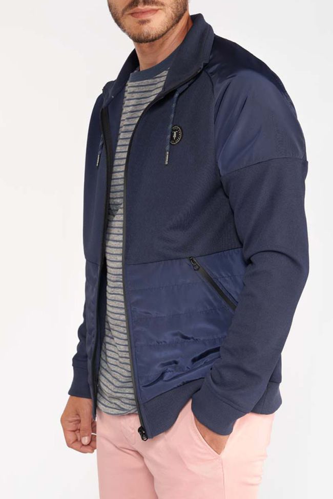 Sweat zippé Basel bleu marine 