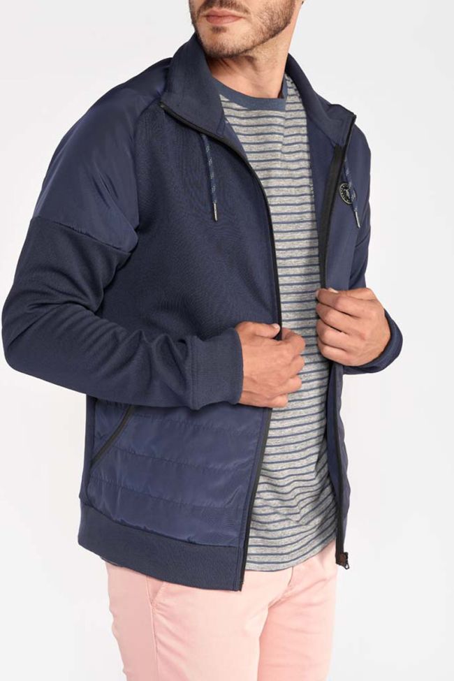 Sweat zippé Basel bleu marine 