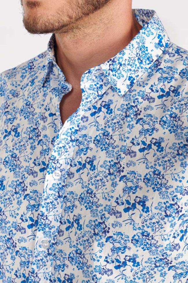 Chemise Branti blanche à motif fleuri