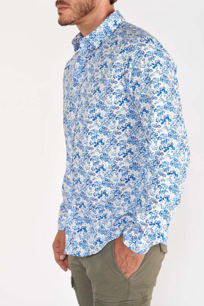 Chemise Branti blanche à motif fleuri