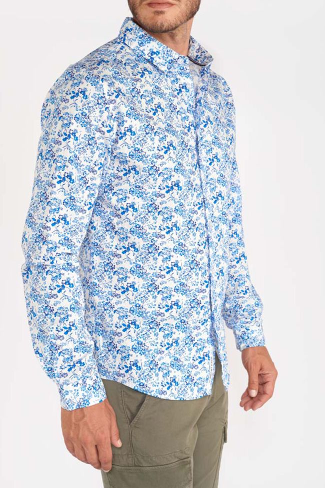 Chemise Branti blanche à motif fleuri