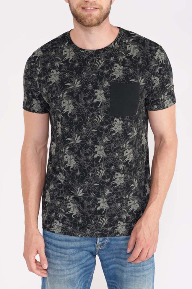 T-shirt Drift noir imprimé fleurs