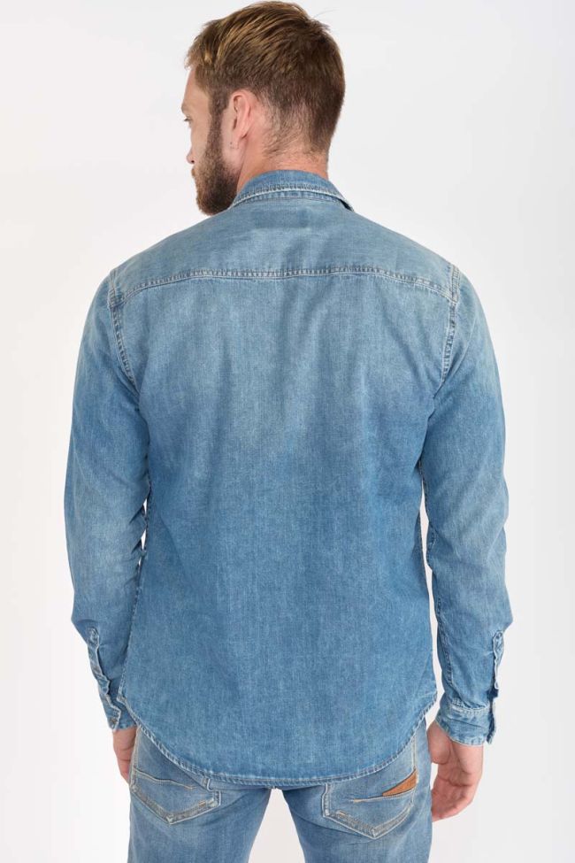 Chemise Juanito en jeans bleu délavé