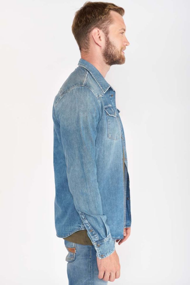 Chemise Juanito en jeans bleu délavé