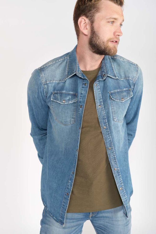 Chemise Juanito en jeans bleu délavé