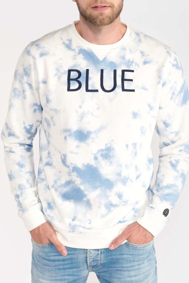 Sweat Marzac blanc et bleu