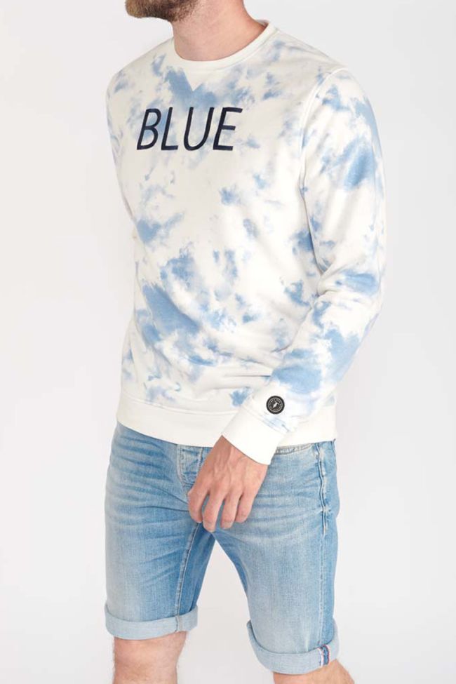 Sweat Marzac blanc et bleu