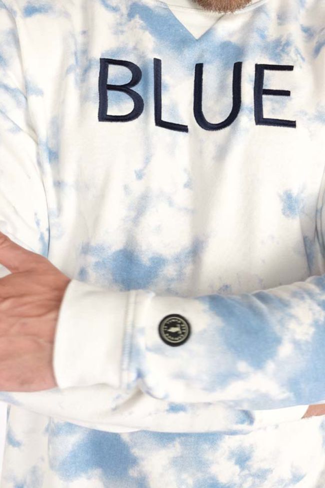 Sweat Marzac blanc et bleu