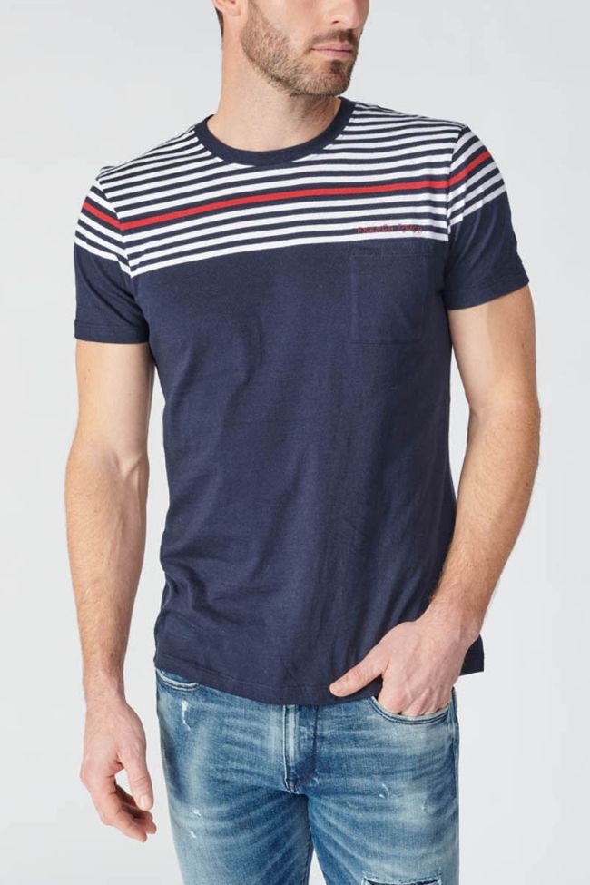 T-shirt Mixol marinière bleu nuit